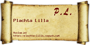 Plachta Lilla névjegykártya